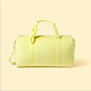 Stoney Clover Lane x Target Light Yellow Terry Cloth  Palm Trees Duffle Bag